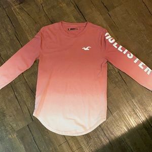 pink ombré Hollister long sleeve t-shirt size -xxs